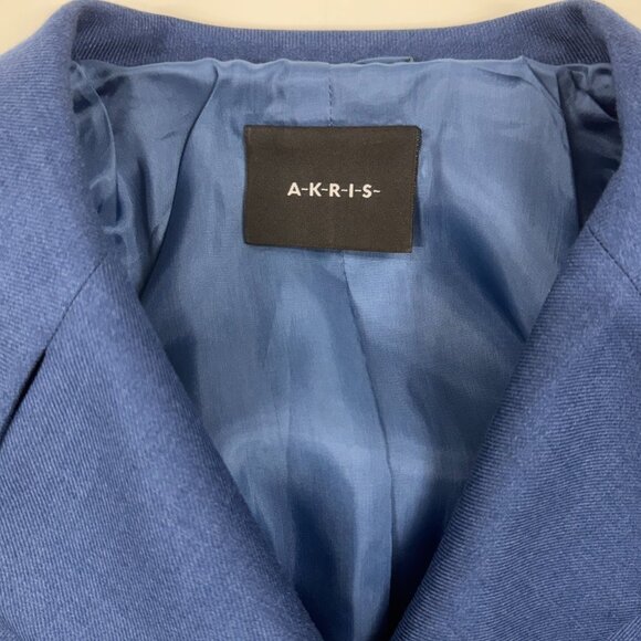 Akris Structured Blue Wool Blazer - Picture 2 of 8